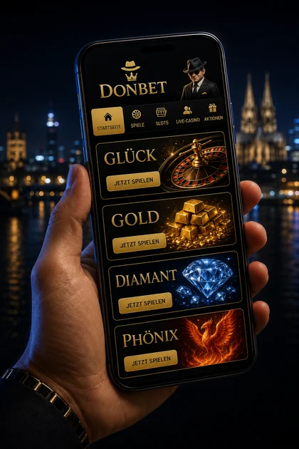 Donbet im mobilen Browser auf einem Smartphone